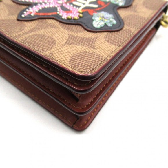 Coach Signature Crossbody Bag with Patches Brass/Rust Multi - Picture 9 of 15